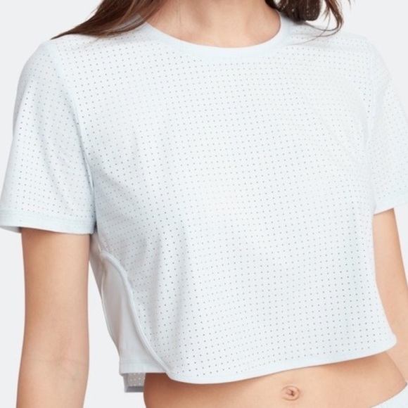 The Upside Track Cropped Tee in Ice. Blue Size XL NWT - Picture 1 of 11